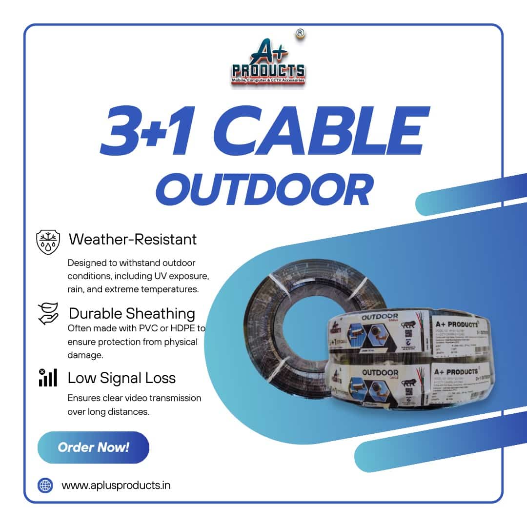 A+ Products 3+1 CCTV Cable Copper 90Y Black (022+14/42) view 2